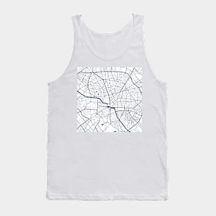 Kopie von Kopie von Kopie von Kopie von Lisbon map city map poster - modern gift with city map in dark blue Tank Top